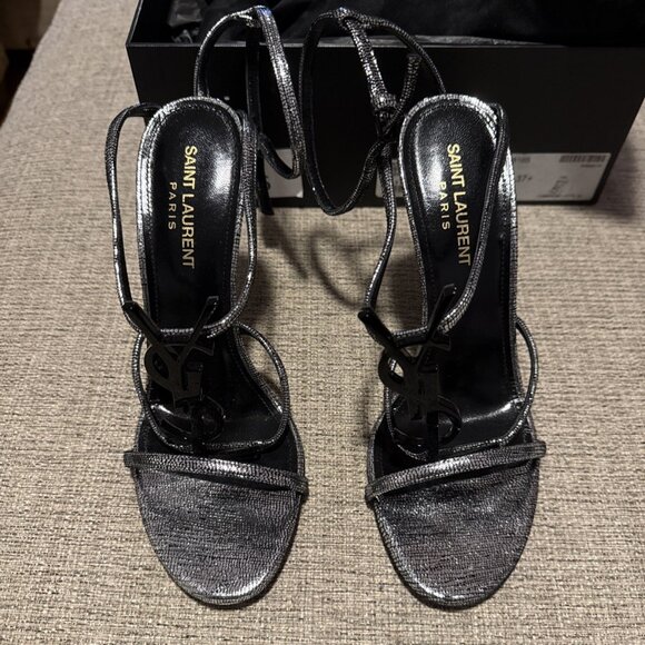 Yves Saint Laurent Cassandra Heels Metallic Leather - Picture 1 of 14